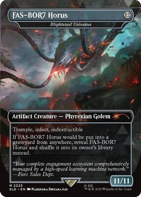 FAS-BOR7 Horus - Blightsteel Colossus card from Secret Lair Drop Series