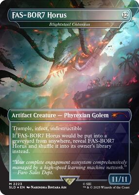 FAS-BOR7 Horus - Blightsteel Colossus (Rainbow Foil) card from Secret Lair Drop Series