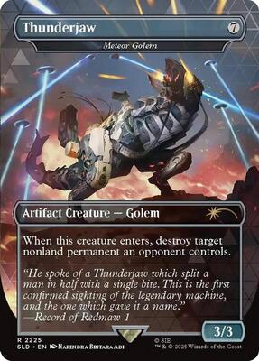 Thunderjaw - Meteor Golem card from Secret Lair Drop Series