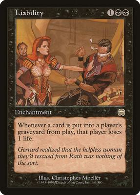 Liability card from Mercadian Masques