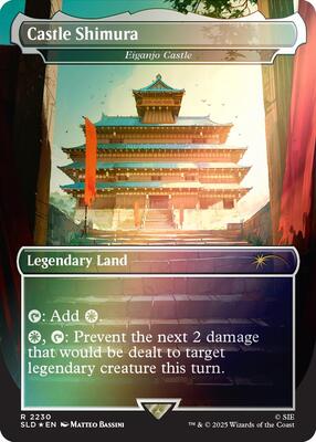 Castle Shimura - Eiganjo Castle (Rainbow Foil) card from Secret Lair Drop Series