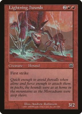 Lightning Hounds card from Mercadian Masques