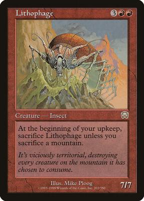 Lithophage card from Mercadian Masques