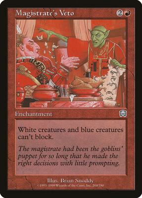 Magistrate's Veto card from Mercadian Masques
