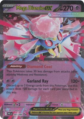Mega Diancie ex card from ME02: Phantasmal Flames