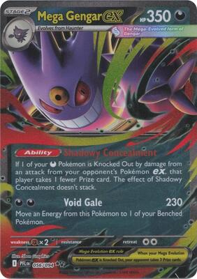 Mega Gengar ex card from ME02: Phantasmal Flames