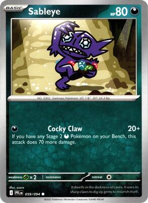 Sableye card from ME02: Phantasmal Flames