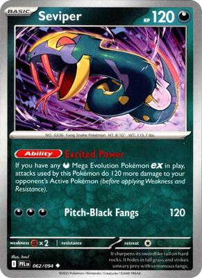 Seviper card from ME02: Phantasmal Flames