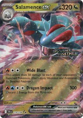 Salamence ex - 114/159 (Journey Together Stamped) card from Miscellaneous Cards & Products