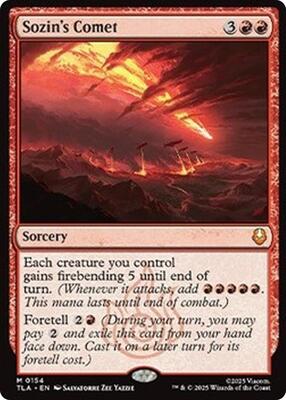 Sozin's Comet card from Avatar: The Last Airbender