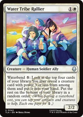 Water Tribe Rallier card from Avatar: The Last Airbender