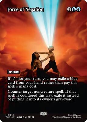 Force of Negation (Borderless) card from Avatar: The Last Airbender: Eternal-Legal