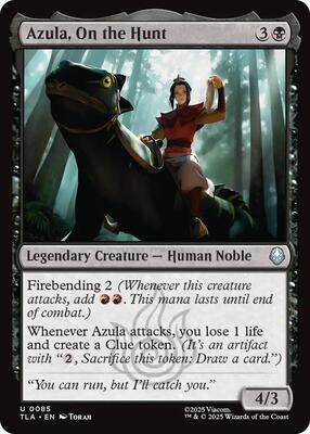 Azula, On the Hunt card from Avatar: The Last Airbender