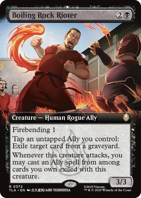 Boiling Rock Rioter (Extended Art) card from Avatar: The Last Airbender