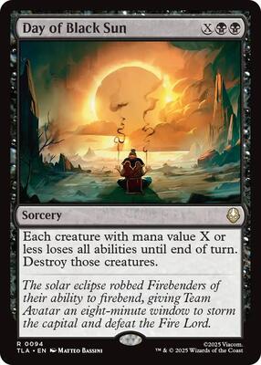 Day of Black Sun card from Avatar: The Last Airbender