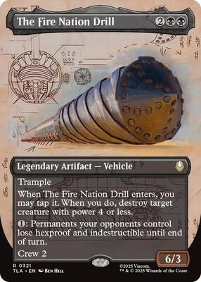 The Fire Nation Drill (Borderless) card from Avatar: The Last Airbender