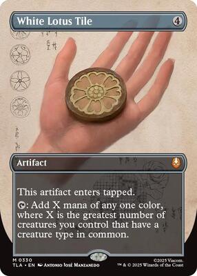 White Lotus Tile (Borderless) card from Avatar: The Last Airbender