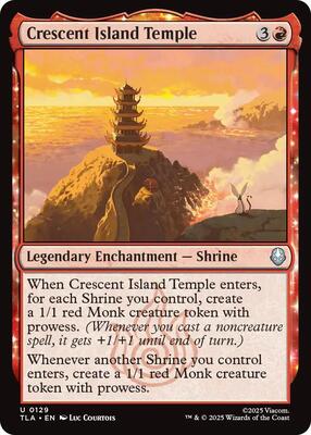 Crescent Island Temple card from Avatar: The Last Airbender