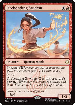 Firebending Student card from Avatar: The Last Airbender