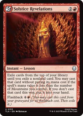Solstice Revelations card from Avatar: The Last Airbender