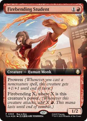 Firebending Student (Extended Art) card from Buy-A-Box Promos