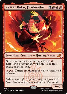 Avatar Roku, Firebender card from Avatar: The Last Airbender: Eternal-Legal
