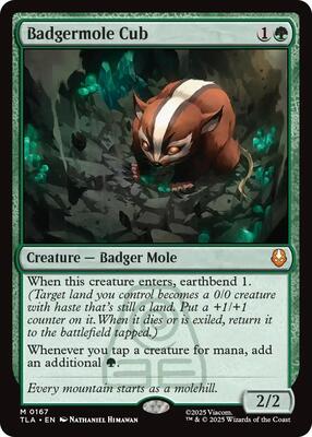 Badgermole Cub card from Avatar: The Last Airbender