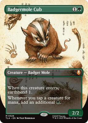 Badgermole Cub (Borderless) card from Avatar: The Last Airbender