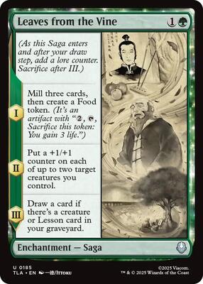 Leaves from the Vine card from Avatar: The Last Airbender