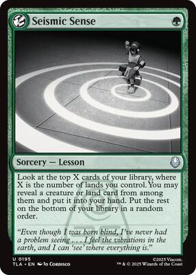 Seismic Sense card from Avatar: The Last Airbender