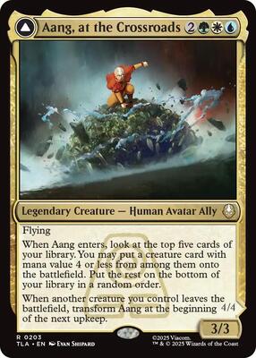 Aang, at the Crossroads card from Avatar: The Last Airbender