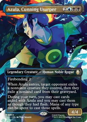 Azula, Cunning Usurper (Borderless) card from Avatar: The Last Airbender
