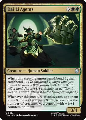 Dai Li Agents card from Avatar: The Last Airbender
