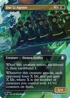 Dai Li Agents (Borderless) card from Avatar: The Last Airbender