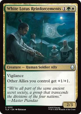 White Lotus Reinforcements card from Avatar: The Last Airbender