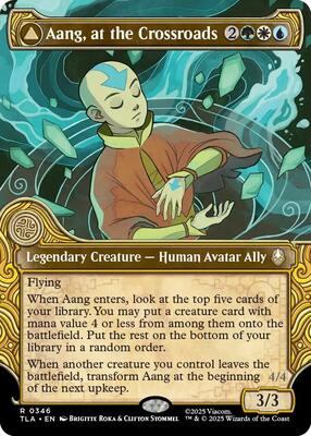 Aang, at the Crossroads (Showcase) card from Avatar: The Last Airbender