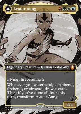 Avatar Aang (Borderless) card from Avatar: The Last Airbender