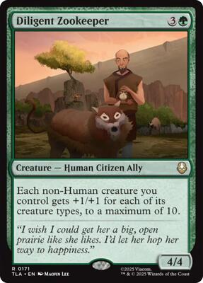 Diligent Zookeeper card from Avatar: The Last Airbender