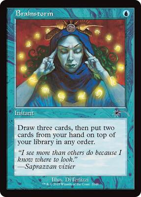 Brainstorm (2148) (Retro Frame) card from Secret Lair Drop Series