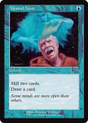 Mental Note (Retro Frame) card from Secret Lair Drop Series