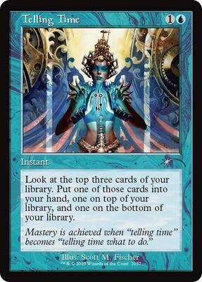 Telling Time (Retro Frame) card from Secret Lair Drop Series