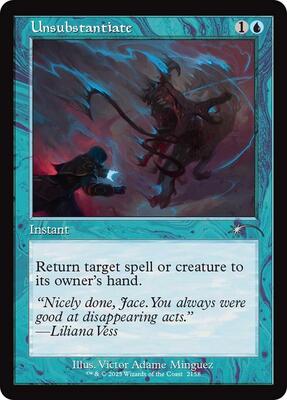 Unsubstantiate (Retro Frame) card from Secret Lair Drop Series