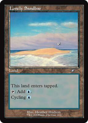 Lonely Sandbar (Retro Frame) card from Secret Lair Drop Series