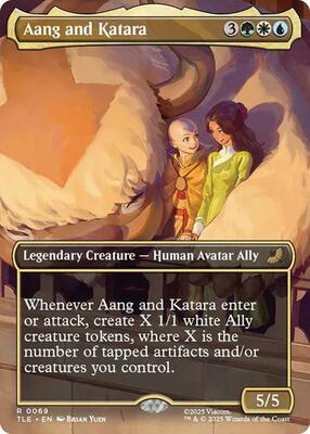 Aang and Katara (Borderless) card from Avatar: The Last Airbender: Eternal-Legal