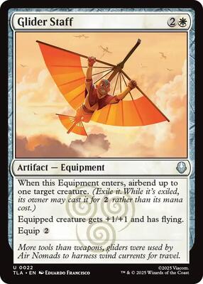 Glider Staff card from Avatar: The Last Airbender