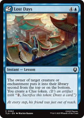 Lost Days card from Avatar: The Last Airbender
