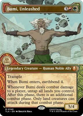 Bumi, Unleashed (Showcase) card from Avatar: The Last Airbender