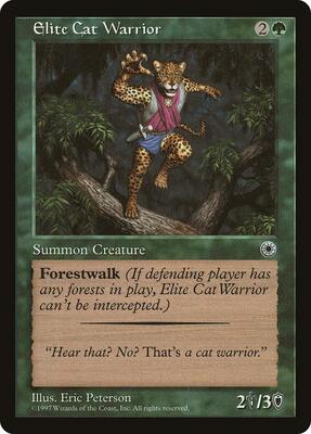 Elite Cat Warrior (Flavor Text) card from Portal