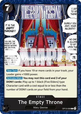 The Empty Throne card from Carrying On His Will: 3rd Anniversary Tournament Cards