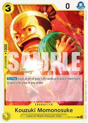 Kouzuki Momonosuke card from Carrying On His Will: 3rd Anniversary Tournament Cards